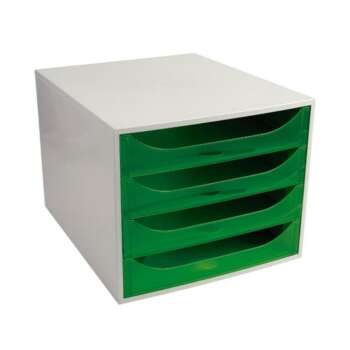 MODULO EXACOMPTA 4 CAJONES A4+ VERDE