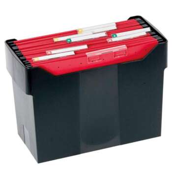 CAJA PLASTICO CARPETAS COLGANTES NEGR