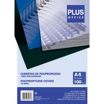 CUBIERTA PLUS PP A4 0,5MM TRANSL/100U