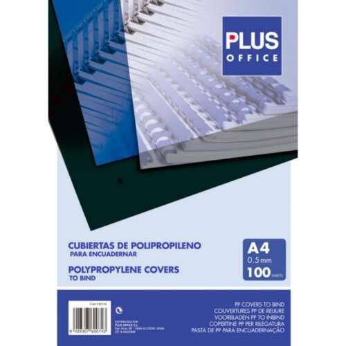 CUBIERTA PLUS PP A4 0,5MM TRANSL/100U