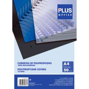 CUBIERTA PLUS PP A4 0,8MM TRANSL/50U
