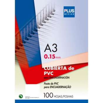 CUBIERTA PLUS PVC A3 0,15MM TRAN/100U