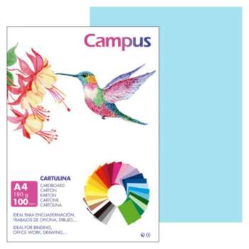 CARTULINA CAMPUS A4 180G AZ.CIELO