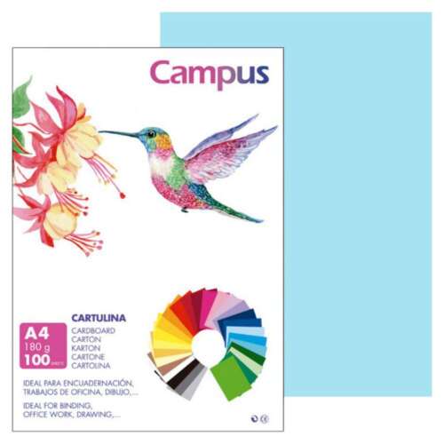 CARTULINA CAMPUS A4 180G AZ.CIELO