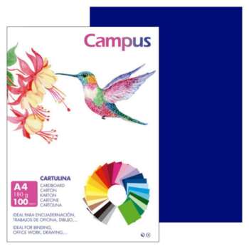 CARTULINA CAMPUS A4 180G ULTRAMAR