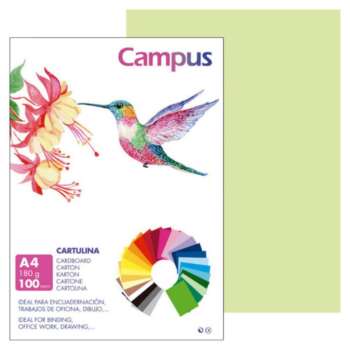 CARTULINA CAMPUS A4 180G V.MANZANA
