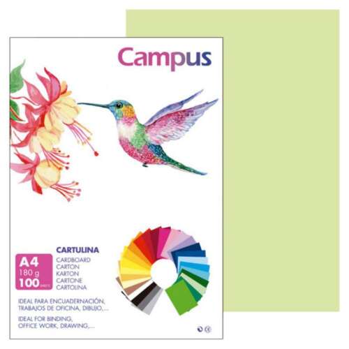 CARTULINA CAMPUS A4 180G V.MANZANA
