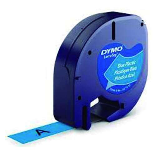 CINTA DYMO LETRATAG PLASTIC.NEGR/AZUL