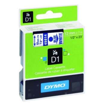 CINTA DYMO D1 12MMX7M AZUL/BLANCO