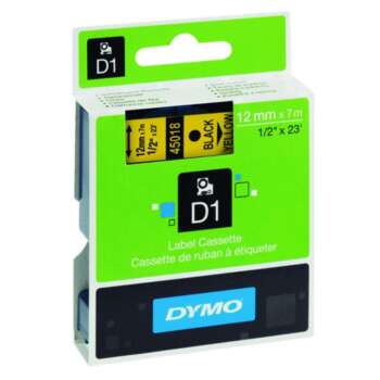 CINTA DYMO D1 12MMX7M NEGRO/AMARILLO