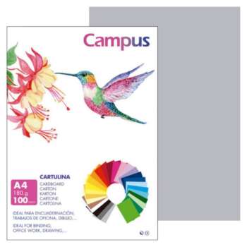 CARTULINA CAMPUS A4 180G GRIS PERLA