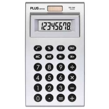 CALCULADORA PLUS SS-140 PLATA PEQUEÑA