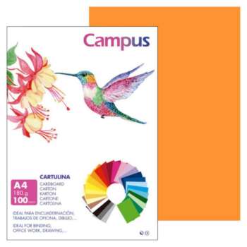 CARTULINA CAMPUS A4 180G NARANJA