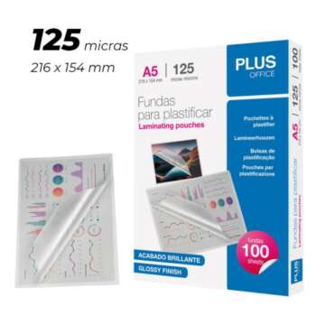 FUNDA PLAST.PLUS A5 216X154 125M 100U