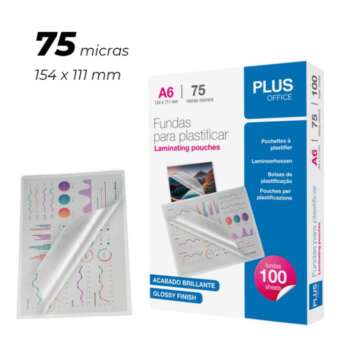 FUNDA PLAST.PLUS A6 154X111 75MC 100U
