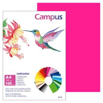 CARTULINA CAMPUS A4 180G FUCSIA