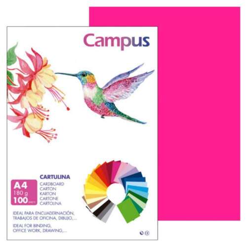 CARTULINA CAMPUS A4 180G FUCSIA