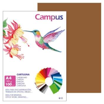 CARTULINA CAMPUS A4 180G CHOCOLATE