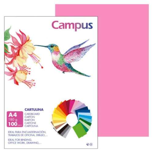 CARTULINA CAMPUS A4 180G ROSA.CHICLE