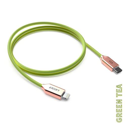 CABLE GROOVY APPLE 1M SILICONA VERDE