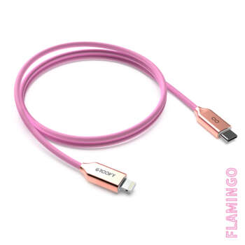 CABLE GROOVY APPLE 1M SILICONA ROSA