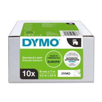 CINTA DYMO D1  9MMX7M NEGRO/BLANCO