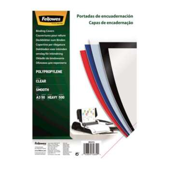 CUBIERTA PP A3 500MC TRANSP./50U
