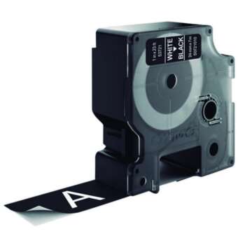 CINTA DYMO D1 24MMX7M BLANCO/NEGRO