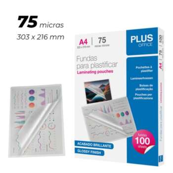 FUNDA PLAST.PLUS A4 304X216 75MC 100U