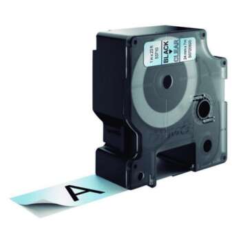 CINTA DYMO D1 24MMX7M NEGRO/TRANSPARE