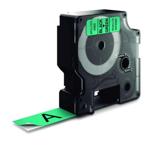CINTA DYMO D1 19MMX7M NEGRO/VERDE