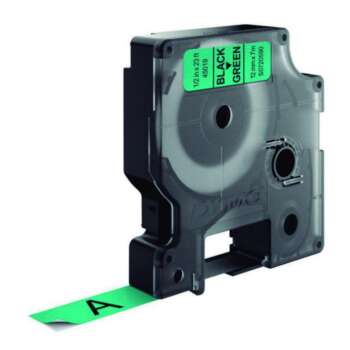 CINTA DYMO D1 12MMX7M NEGRO/VERDE