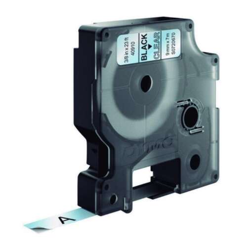 CINTA DYMO D1  9MMX7M NEGRO/TRANSPAR