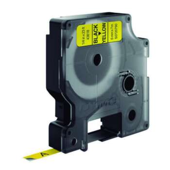 CINTA DYMO D1  6MMX7M NEGRO/AMARILLO