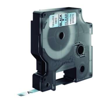 CINTA DYMO D1  6MMX7M NEGRO/TRANSPAR