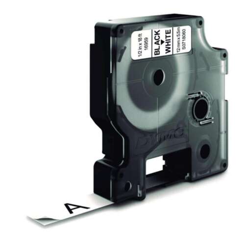 CINTA DYMO D1 POLYEST 12X5,5M NEG/BLA