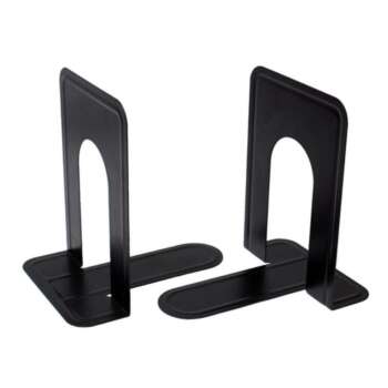 SUJETALIBROS PLUS METALICO NEGRO /2UD
