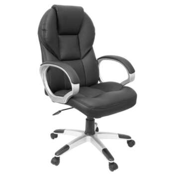 SILLA MAKRO PLANET PIEL NEGRO