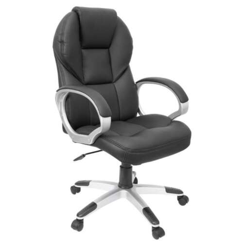 SILLA MAKRO PLANET PIEL NEGRO