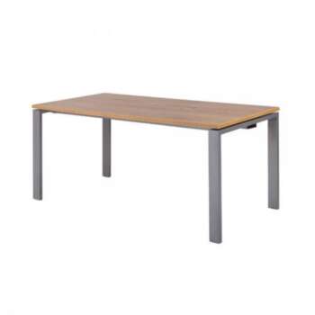 MESA ROCADA TOTAL 140X80CM ALUM/GRIS
