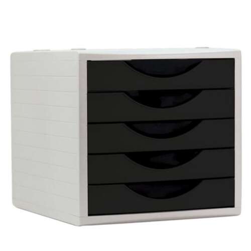 MODULO ARCHIVOTEC 5 CAJONES GRIS/NEGR
