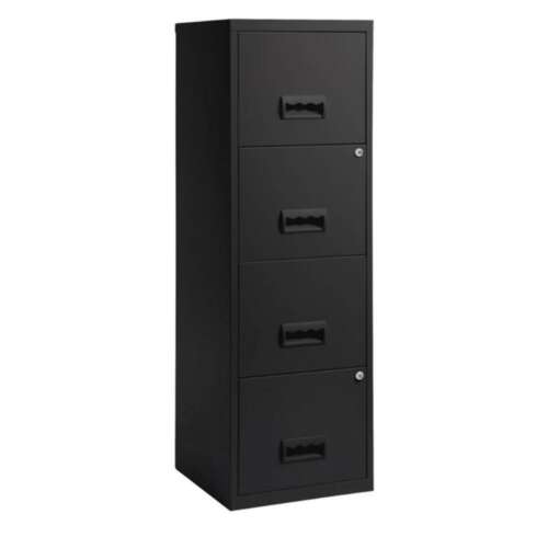 CAJONERA CARPETAS 40X40X126 4C. NEGRO