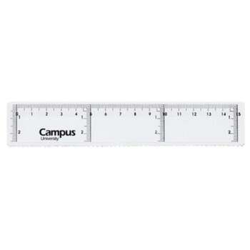 REGLA MAKRO PLASTICO 15 CM