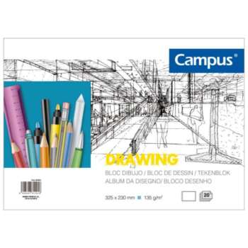 BLOC DIBUJO LUXE A4 ENC 20H 135G C/RE