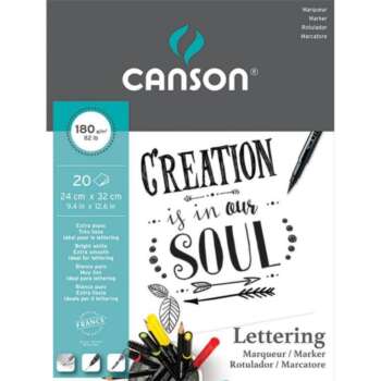 BLOC PAPEL CANSON LETTERING 24x32 20H