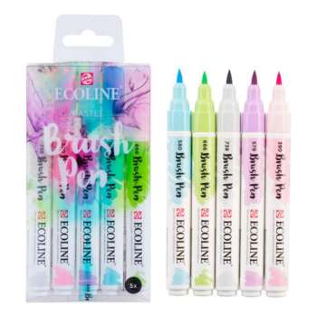 ROTULADOR BRUSH PEN TALENS PASTEL/5U