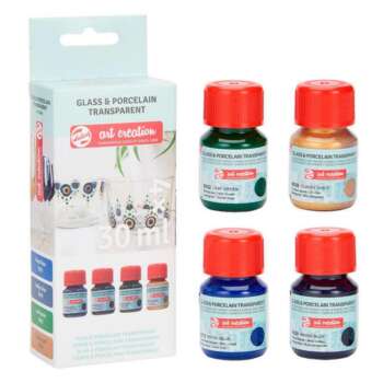 PINTURA CRISTAL TALENS 30ML AZUL/4U