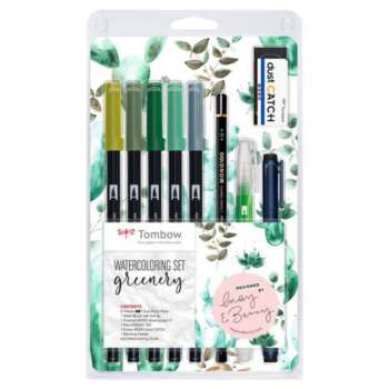SET WATERCOLORING TOMBOW GREENERY