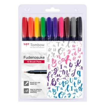 SET CALIBRAFIA TOMBOW BRUSH PEN 10COL