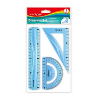 JUEGO REGLAS KEYROAD 20CM FLEXIB.3PCS